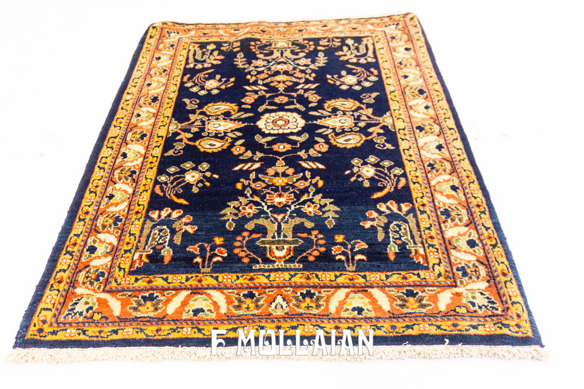 Antique Rug Sarouk Mohageran Deep Blue n°:488797